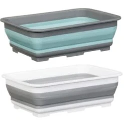 Addis Collapsible Washing Up Bowl - Aqua & Grey -Kitchen Style Deals Store 332198 addis collapsible washing up bowl grey and aqua 4
