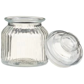 B&M Decorative Glass Storage Jar 2 B&M Decorative Glass Storage Jar - Image 2