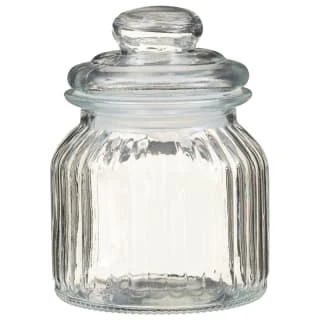 B&M Decorative Glass Storage Jar 1 B&M Decorative Glass Storage Jar