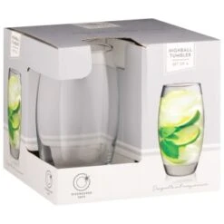 B&M Curved Hiball Glasses 4pk 5 B&M Curved Hiball Glasses 4pk -Kitchen Style Deals Store 338803 set of 4 highball tumblers