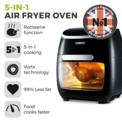 Tower 5-in-1 Air Fryer Oven 11L -Kitchen Style Deals Store 357961 tower 5 in 1 air fryer oven 11l 12