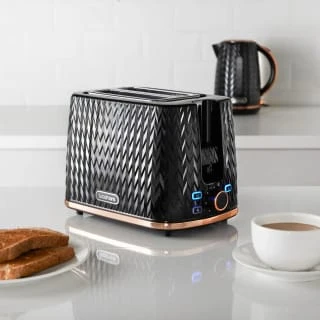 Goodmans Textured 2 Slice Toaster - Black & Rose Gold 5 Goodmans Textured 2 Slice Toaster - Black & Rose Gold - Image 5