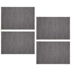 Kitchen Style Deals Store -Kitchen Style Deals Store 363876 4pk woven charcoal placemats 2