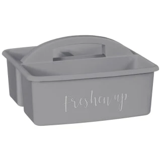 B&M Grey Slogan Cleaning Caddy - Freshen Up 1 B&M Grey Slogan Cleaning Caddy - Freshen Up