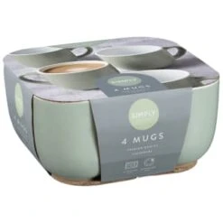 Simply Everyday Gloss Mugs 4pk - Sage 6 Simply Everyday Gloss Mugs 4pk - Sage -Kitchen Style Deals Store 380123 4pk simply everyday mugs sage 2