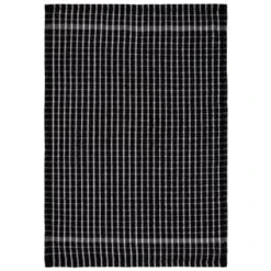 B&M Check Tea Towels - Black 3pk -Kitchen Style Deals Store 380307 3pk check tea towels black 4