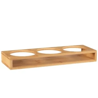 B&M Natural Home Glass Jars In Bamboo Stand 3pk 3 B&M Natural Home Glass Jars In Bamboo Stand 3pk - Image 3