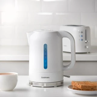 Goodmans Plastic Kettle - White 2 Goodmans Plastic Kettle - White - Image 2