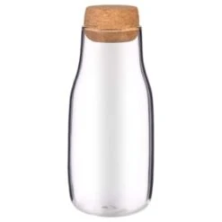 B&M Small Glass Carafe With Cork Lid