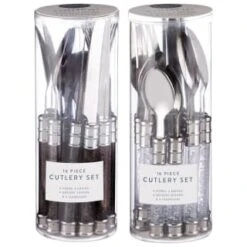 Simply Everyday Bubble Cutlery Set 16pc - Charcoal 5 Simply Everyday Bubble Cutlery Set 16pc - Charcoal -Kitchen Style Deals Store 392130 16 piece cutlery set clear