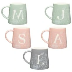 B&M Floral Alphabet Mug (Assorted) -Kitchen Style Deals Store 394397 floral alphabet mug group