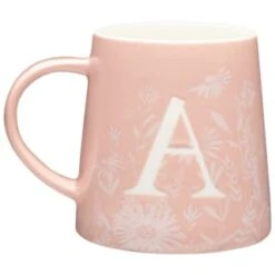 B&M Floral Alphabet Mug (Assorted) -Kitchen Style Deals Store 394397 floral alphabet mug pink a