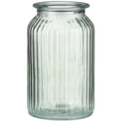 B&M Large Ribbed Glass Jar With Wooden Lid 6 B&M Large Ribbed Glass Jar With Wooden Lid -Kitchen Style Deals Store 394426 ribbed glass jar with wooden lid large 3