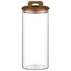 B&M Large Glass Jar With Acacia Wood Lid