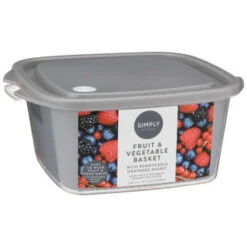 Fruit & Vegetable Basket With Removeable Drainage Basket