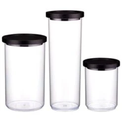 B&M Canister With Airtight Wooden Lid 1.7L -Kitchen Style Deals Store 394622 394623 394624 1 7l canister with black lid group 2
