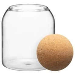 B&M Small Glass Jar With Cork Lid 5 B&M Small Glass Jar With Cork Lid -Kitchen Style Deals Store 396483 small glass jar with cork lid 2