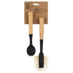 B&M Bamboo Dish Brushes 2pk -Kitchen Style Deals Store 397041 2pk bamboo dishbrushes